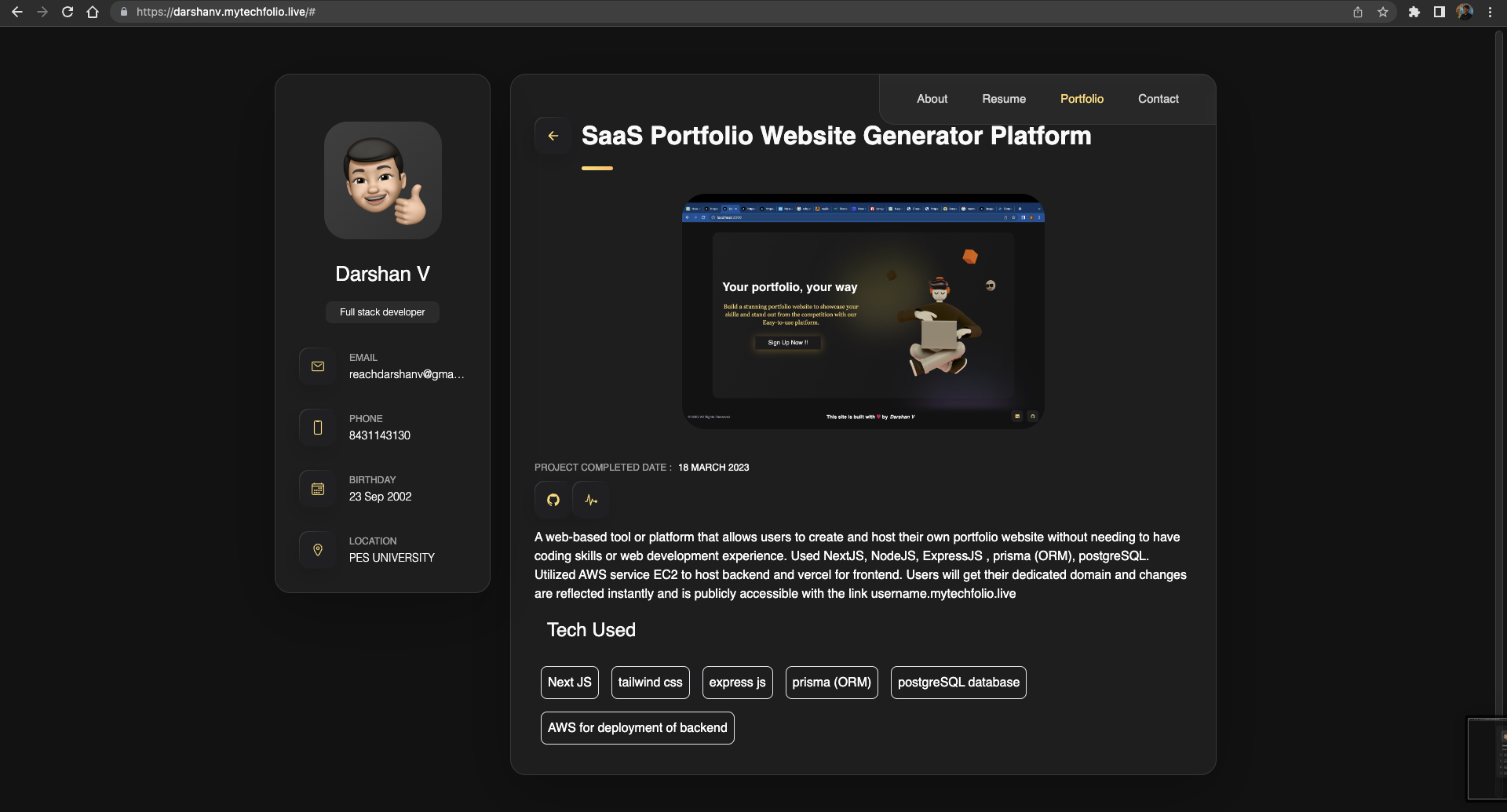 Media Portfolio Awesome - Menjana laman web portfolio di mana sahaja 4