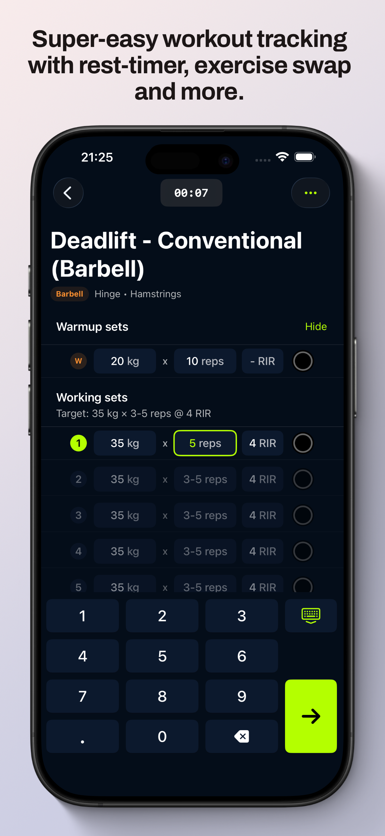 Flux : AI Workout Planner & Tracker - Screenshot 4 showing product features and functionality