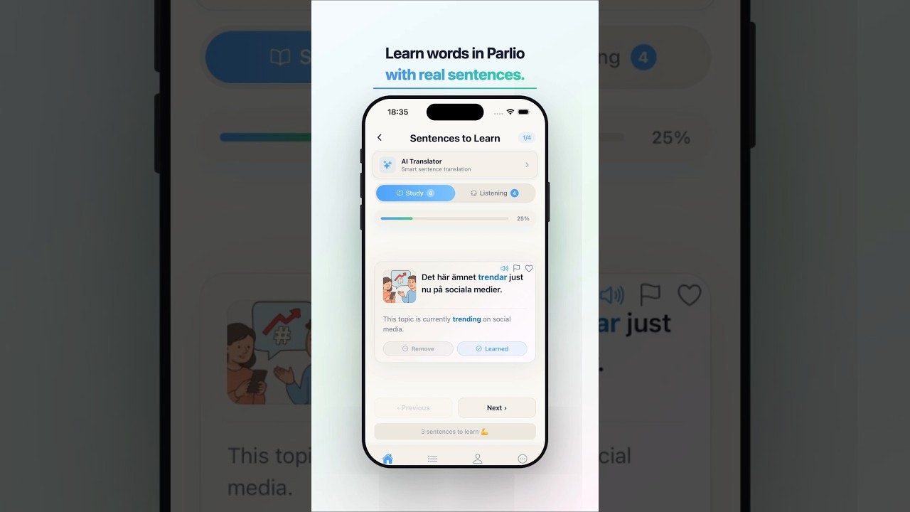 Parlio —Turn your sentences into lang. gallery image