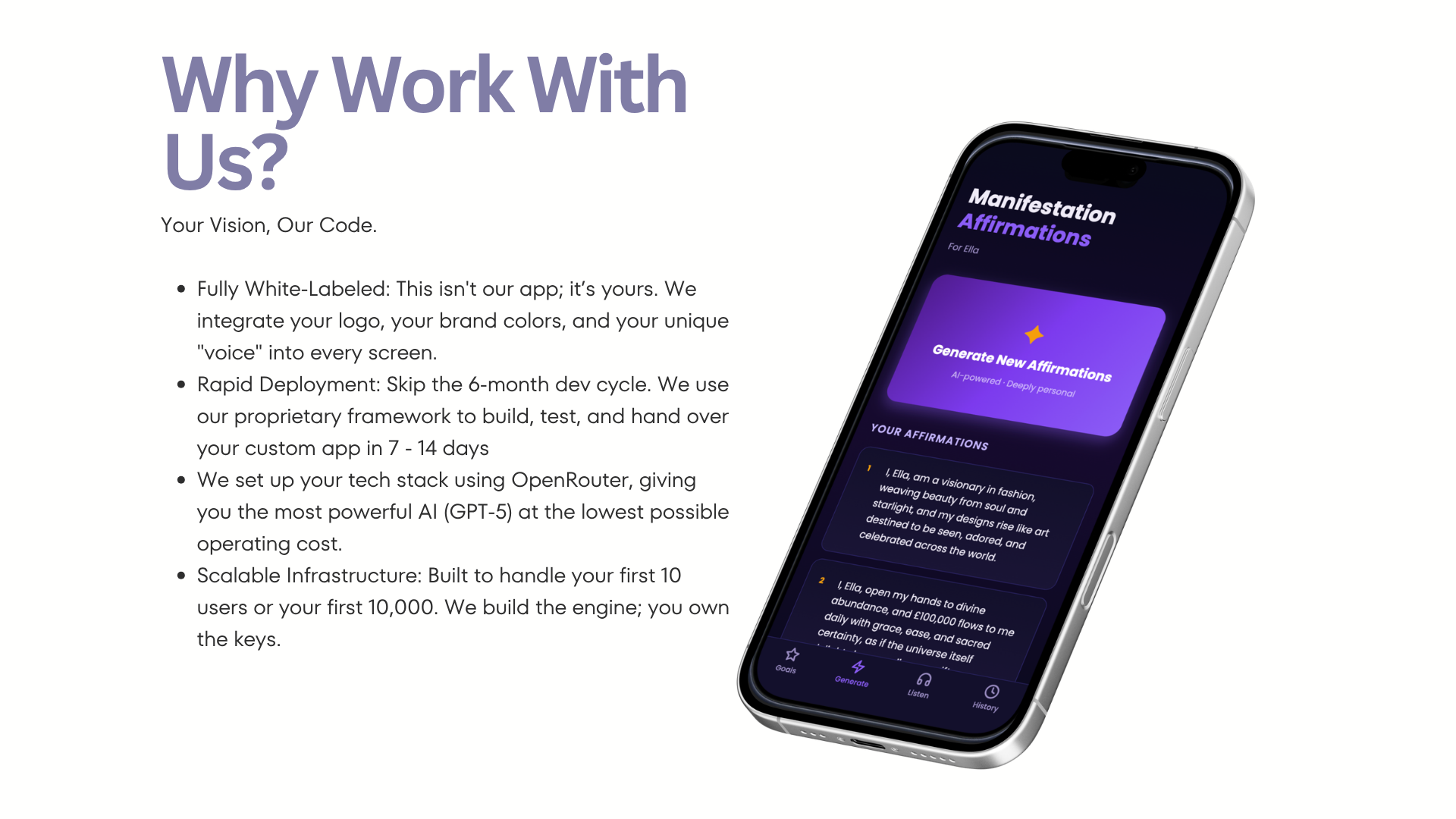 Custom Manifestation AI Mobile App gallery image