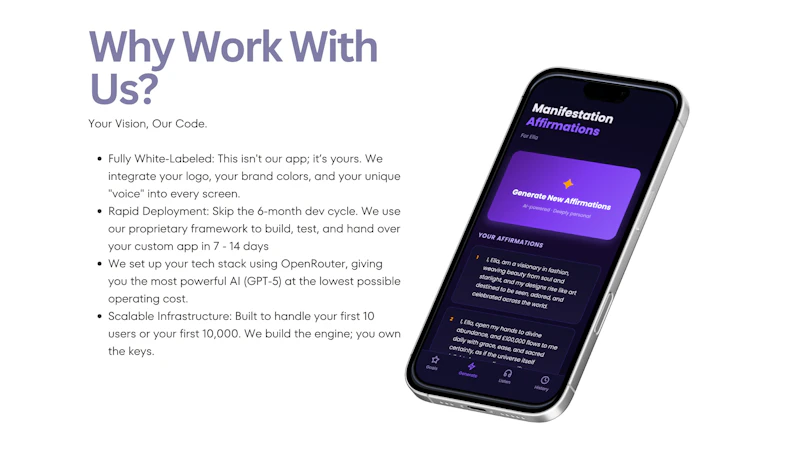 Custom Manifestation AI Mobile App screenshot 4