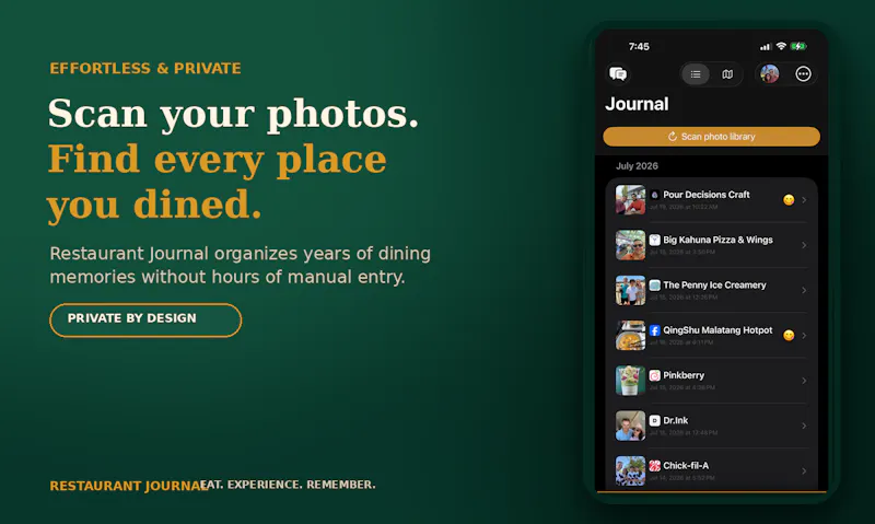 Restaurant Journal screenshot 4