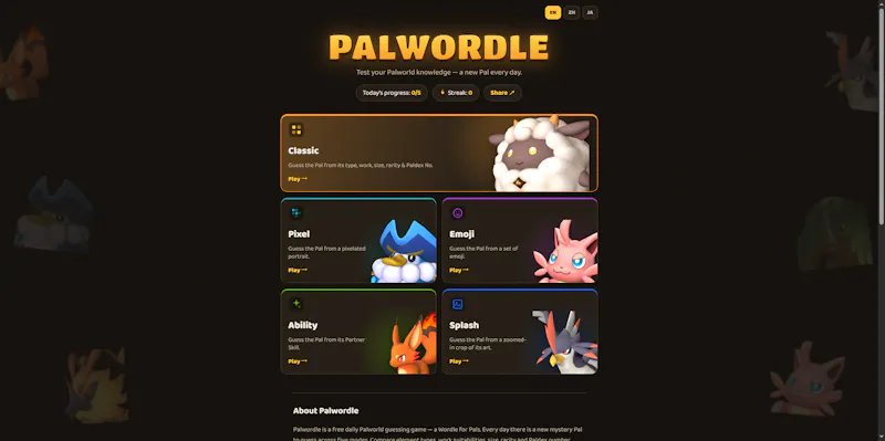 Palwordle — Palworld Wordle screenshot 4