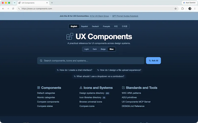 UX Components: Design System Reference screenshot 1