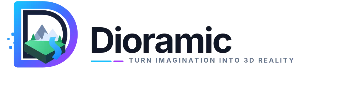 dioramic — turn a photo into a 3D model gallery image