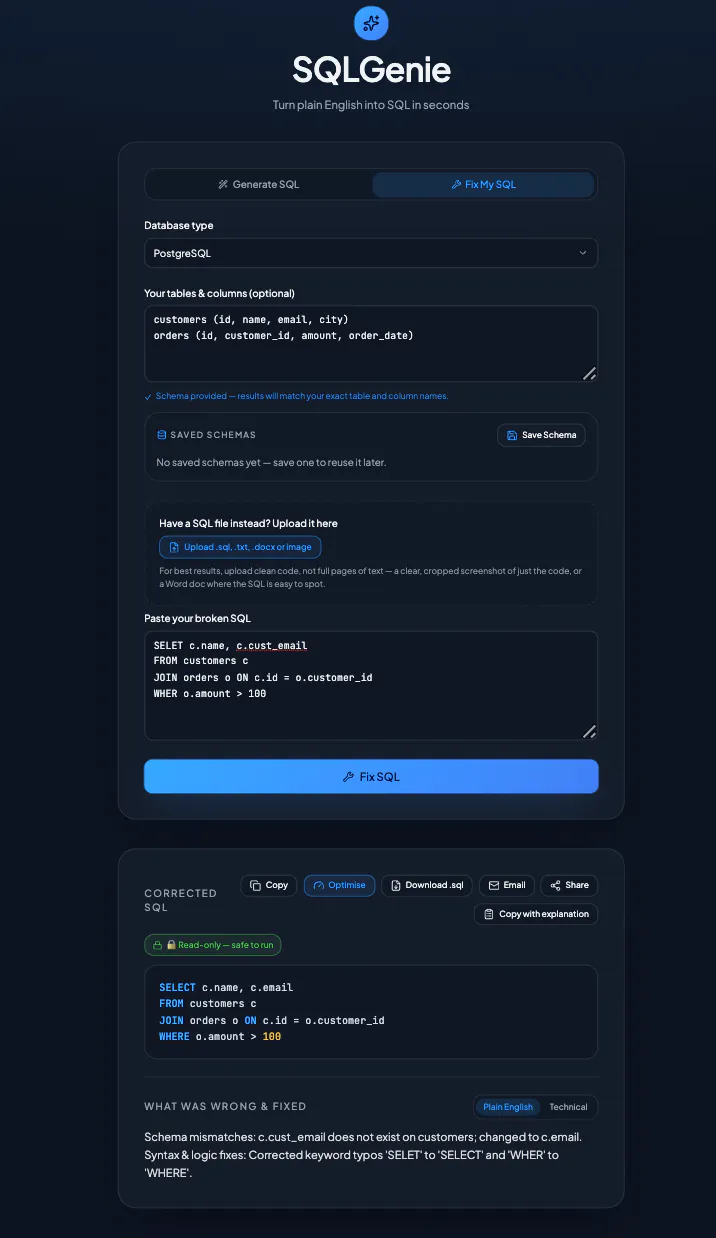 SQLGenie gallery image
