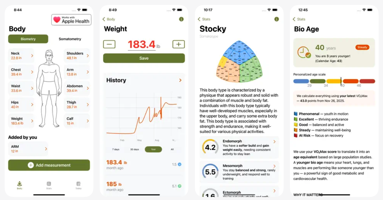 Body Size - Screenshot 2 showing product features and functionality