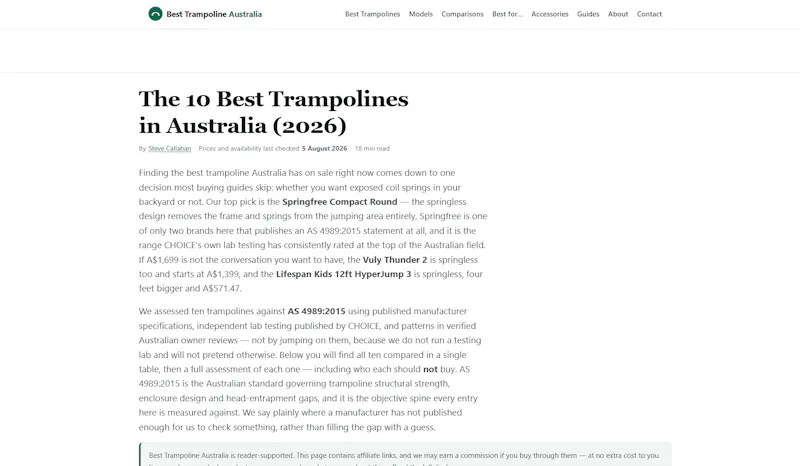 Best Trampoline Australia screenshot 1