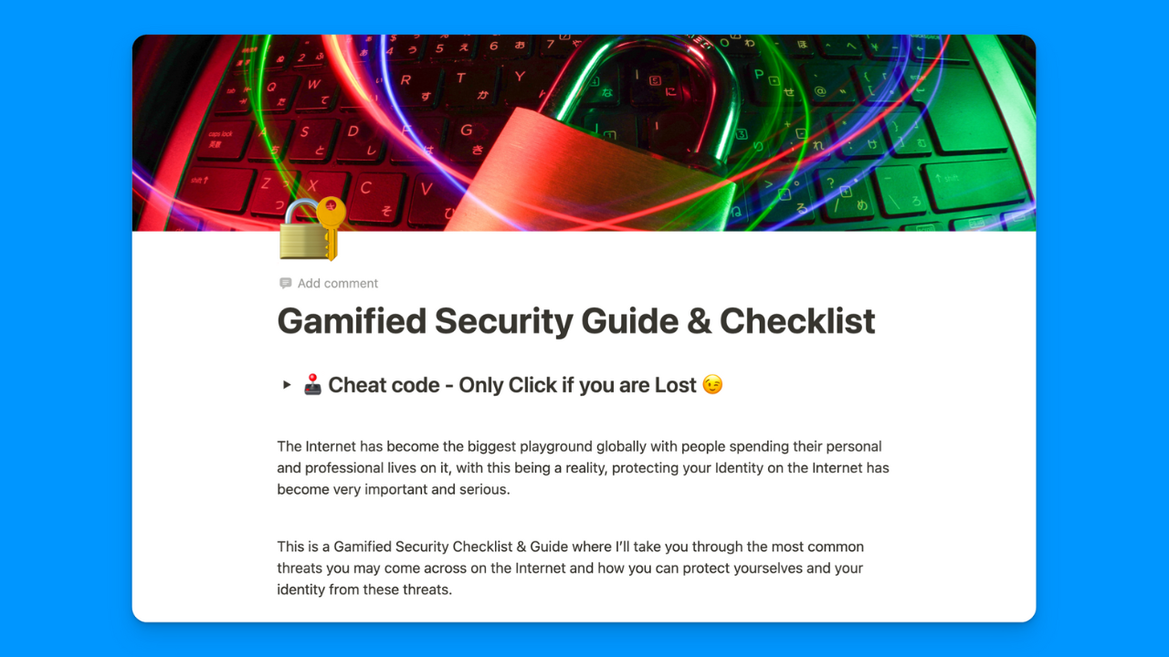 Gamified Security Guide 및 Checklist - 쉬운 게임 화 방식으로 온라인 신원을 확보하십시오 미디어 1