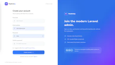 Radminly - Laravel Dashboard Starter gallery image
