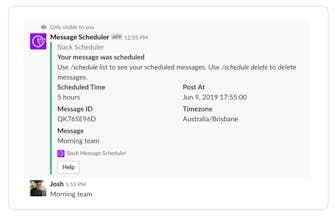 /schedule for Slack gallery image