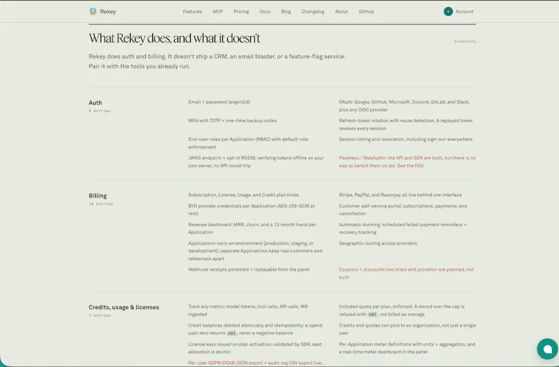 Rekey.dev screenshot 2