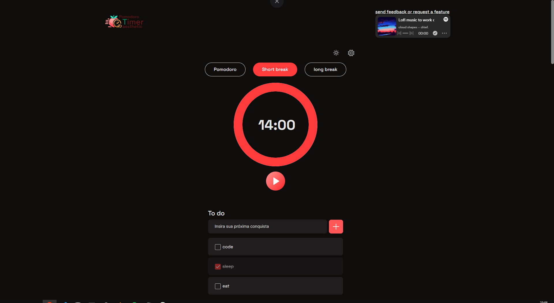 Pomodoro timer esthetiek - Pomodoro Timer Aesthetic is een online Pomodoro -timer !! media 1