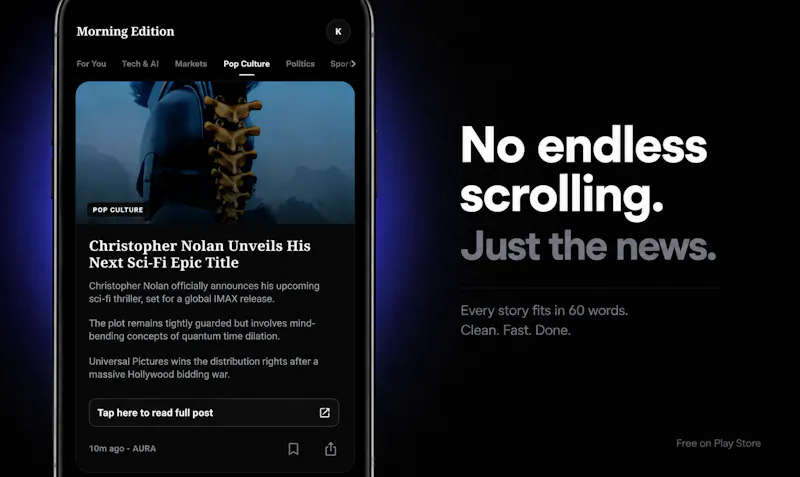 Aura - News in 60 Words screenshot 4