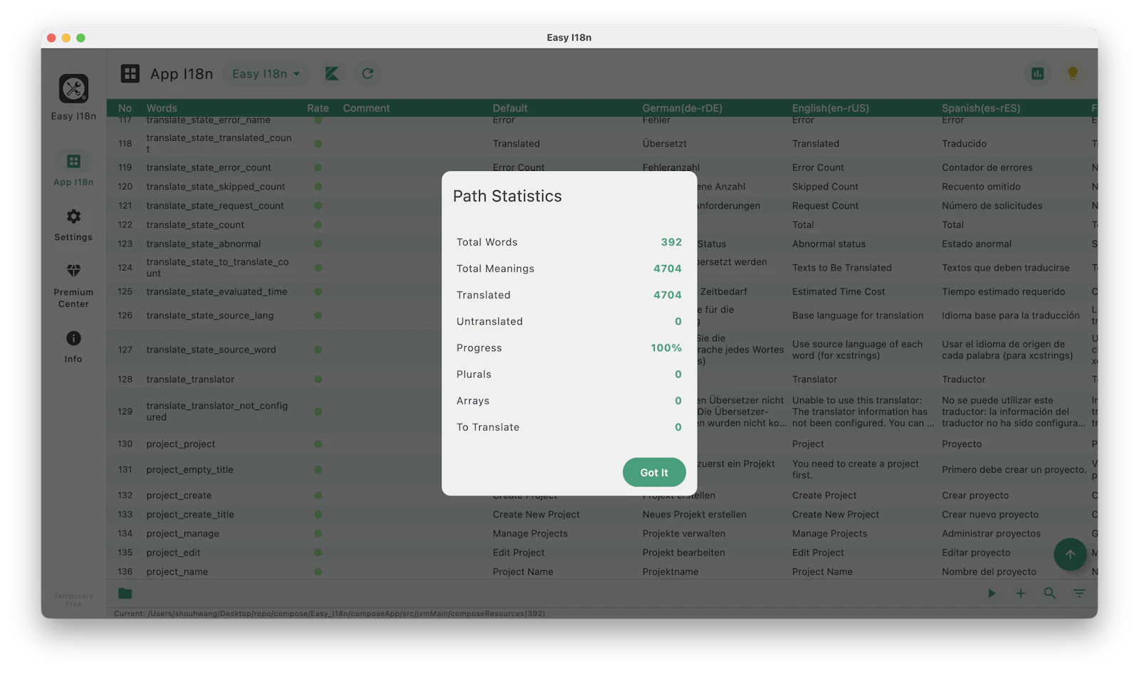 Easy I18n screenshot 3