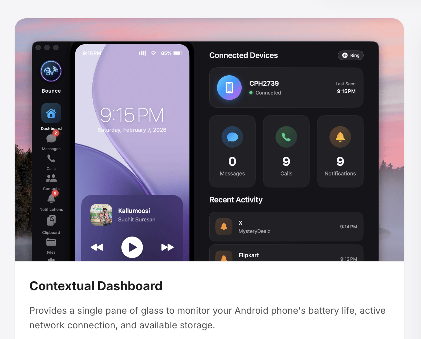 Bounce Connect - Screenshot 2 showing product features and functionality