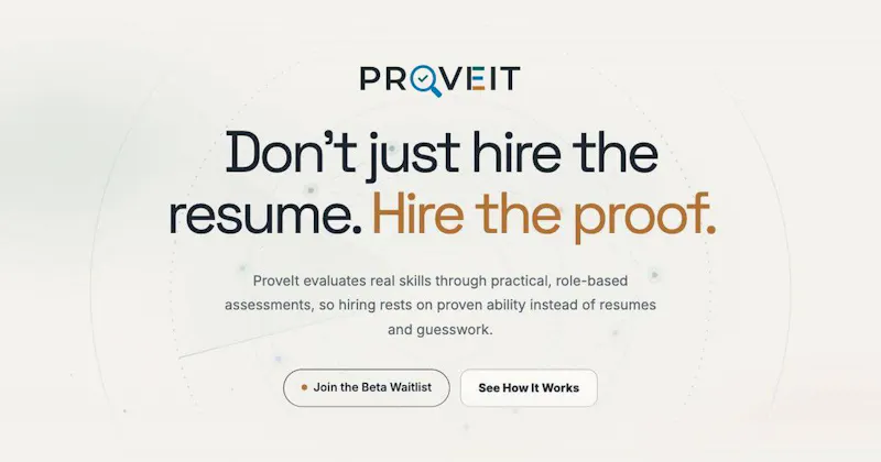 ProveIt Hiring Innovations Inc. screenshot 1