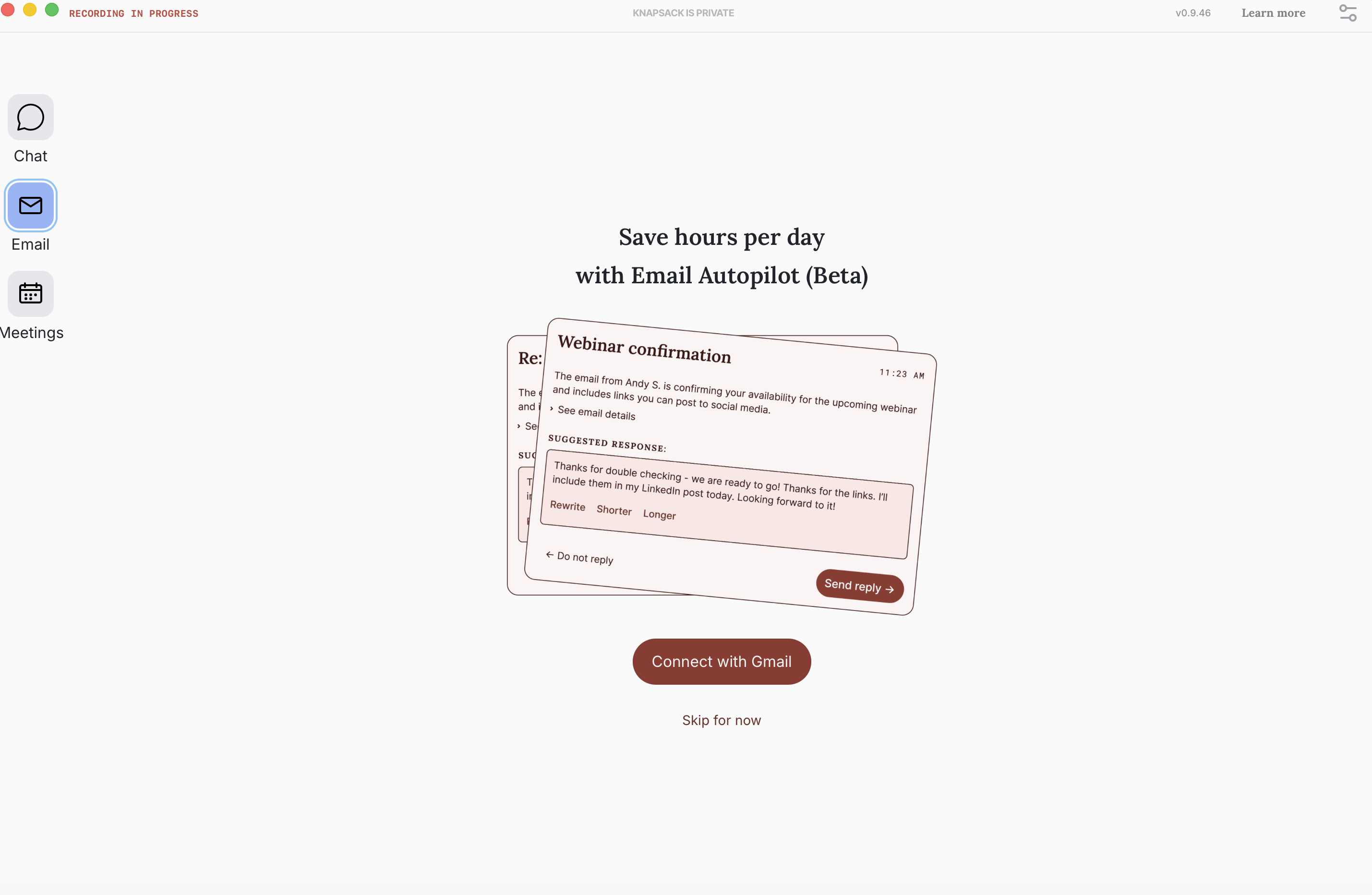 Knapsack OpenClaw App gallery image