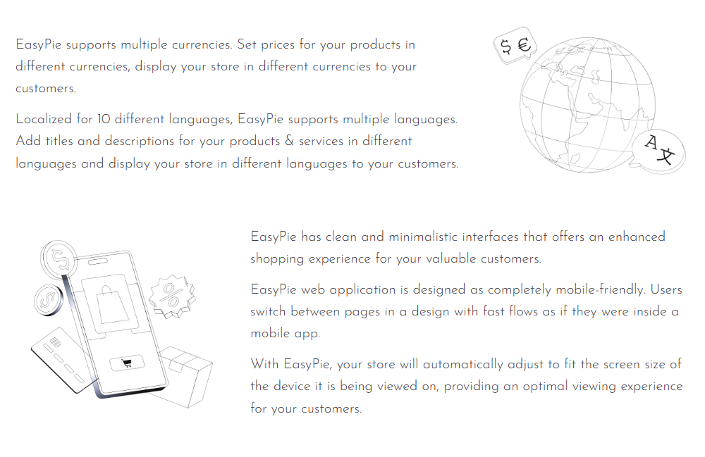 وسائط easypie - التجارة الإلكترونية مع شريط سهل مثل فطيرة 6