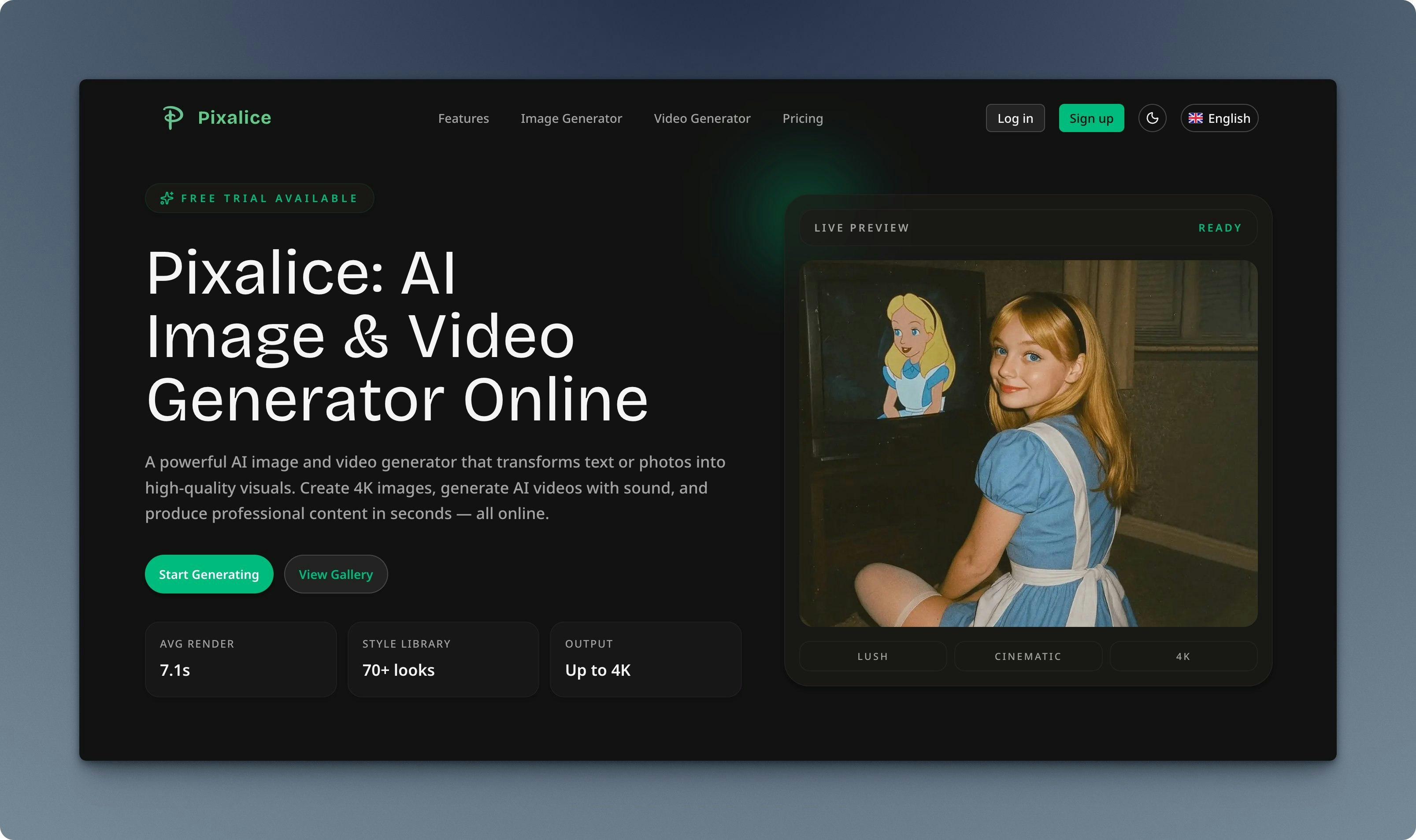 Pixalice - Main product screenshot demonstrating key features and user interface