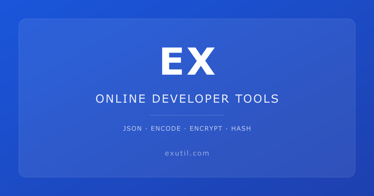 EXUtil - Lightweight Free Online Tools gallery image