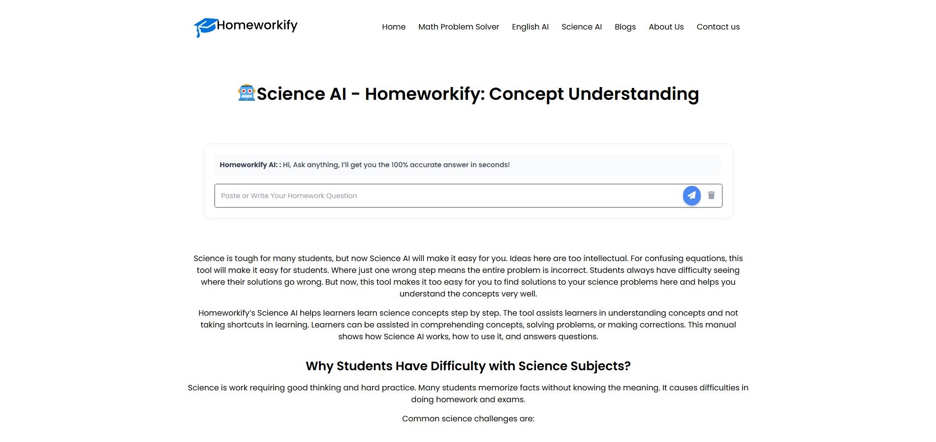 Homeworkify Canada - Screenshot 4 showing product features and functionality