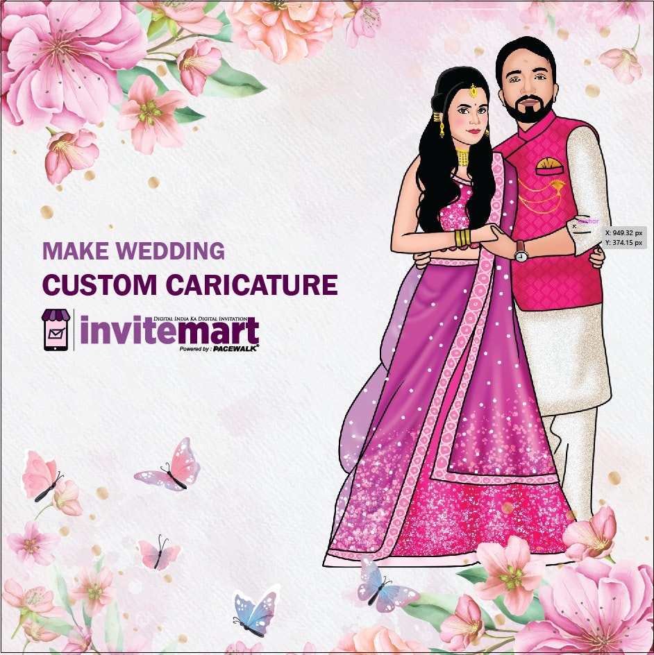 caricature Wedding Invitation