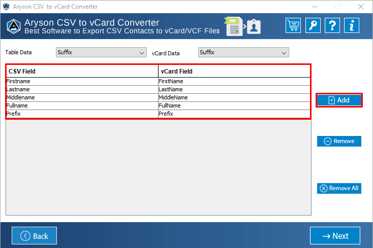 Aryson CSV เป็น VCARD Converter media 5