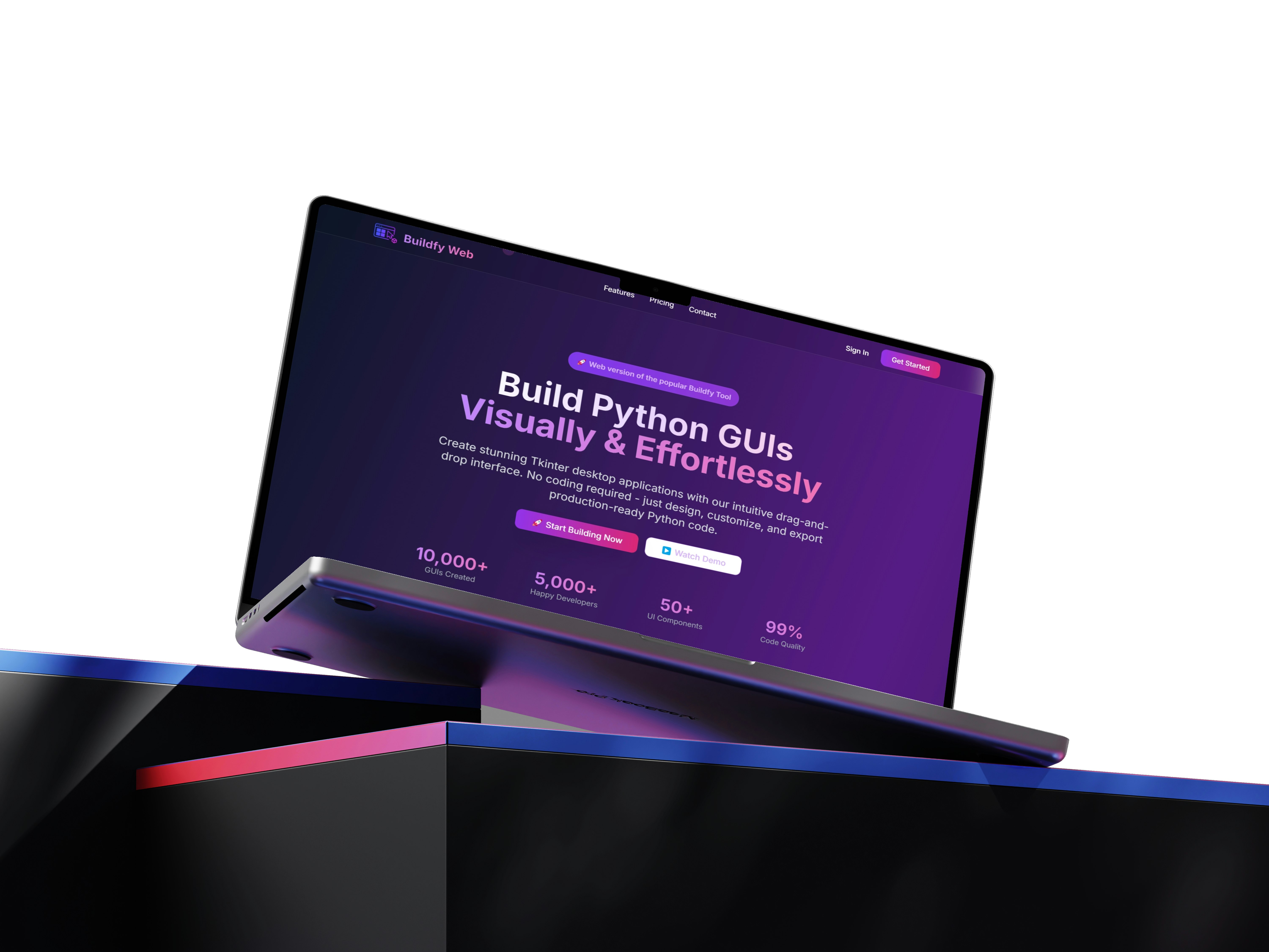 Buildfy Web - Geen code python gui media 3