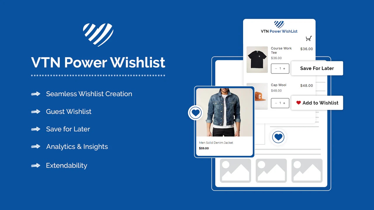 VTN Power Wishlist ForThe Shopify Store - Main product screenshot demonstrating key features and user interface