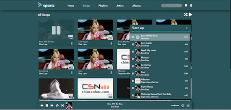 Private music streaming web gallery image