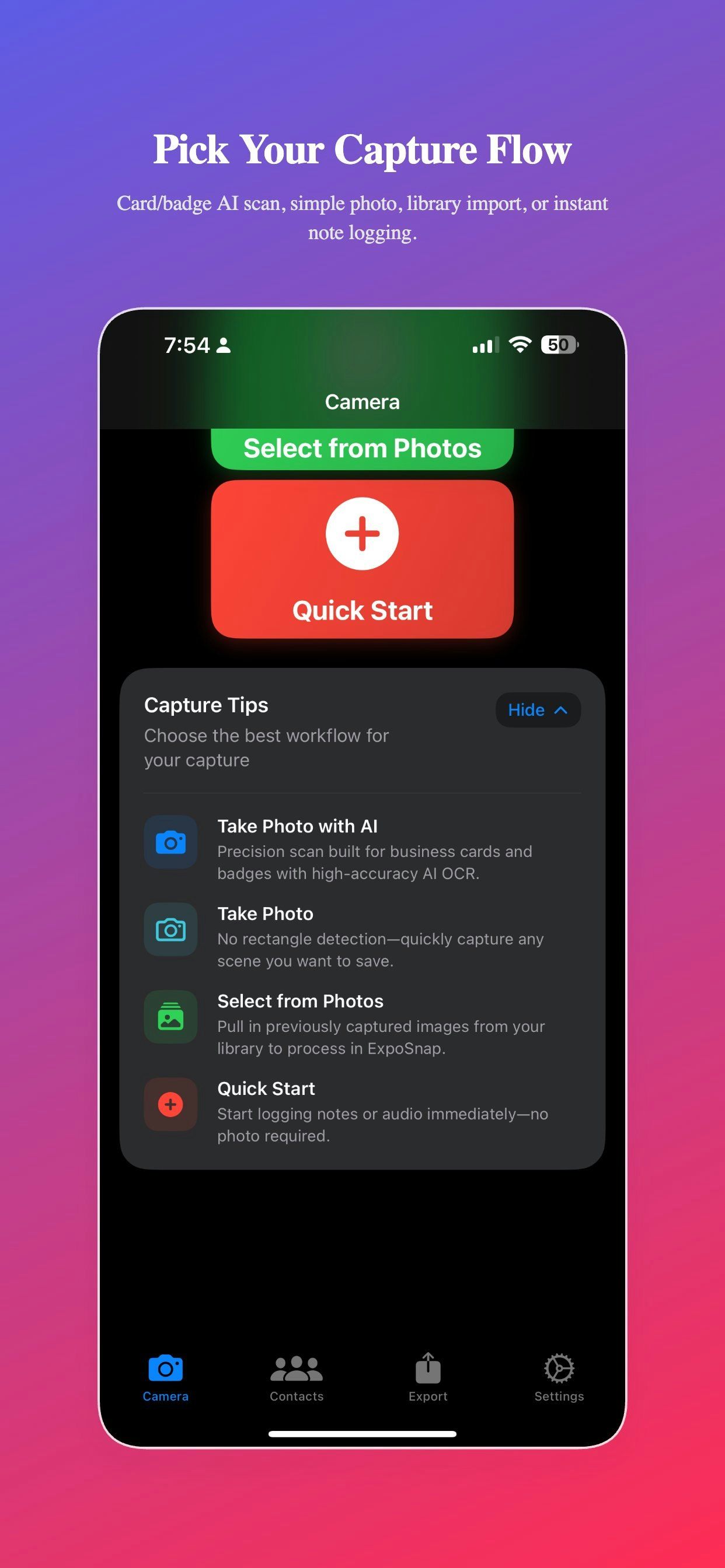 ExpoSnap - Screenshot 3 showing product features and functionality