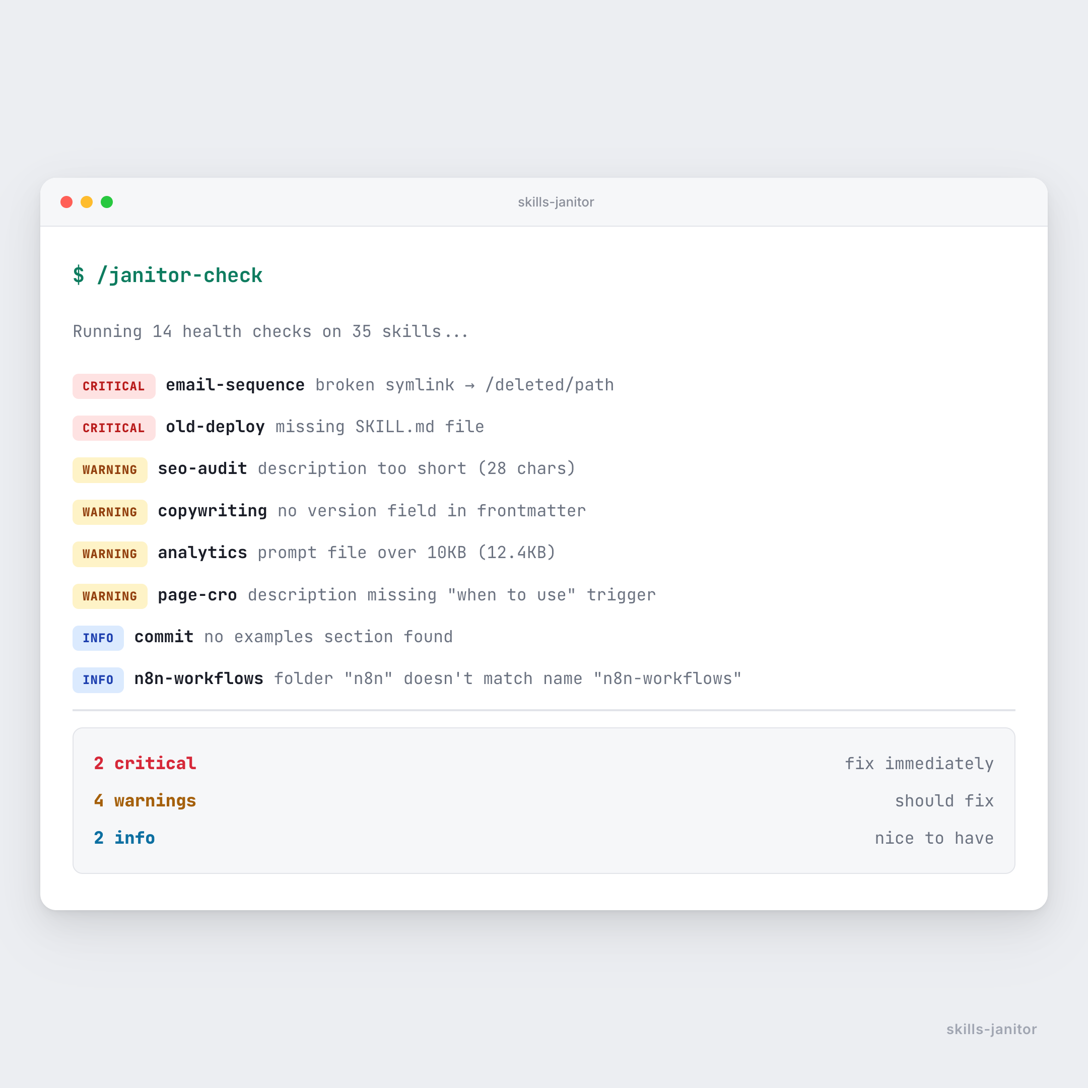 Skills Janitor gallery image