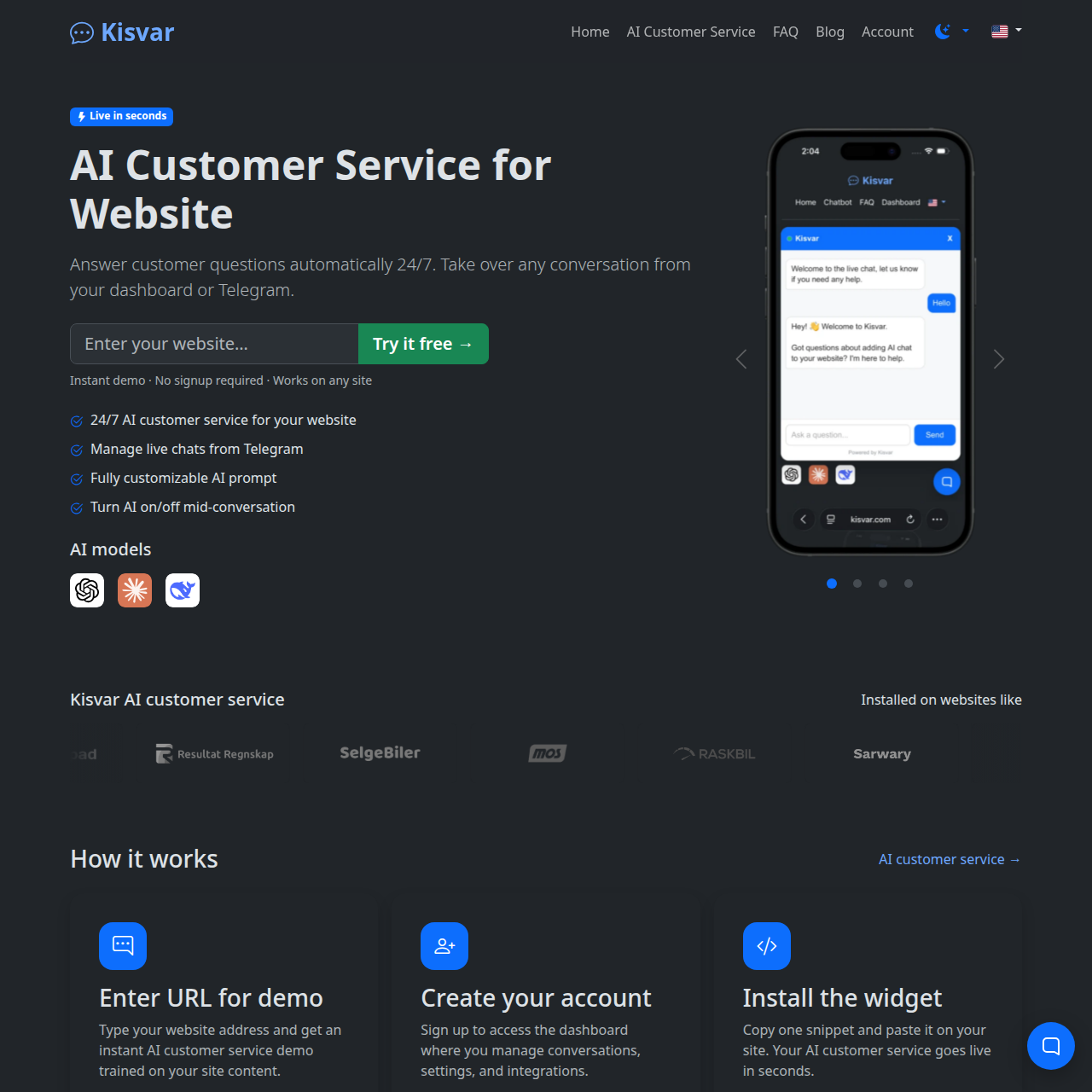 AI customer service gallery image