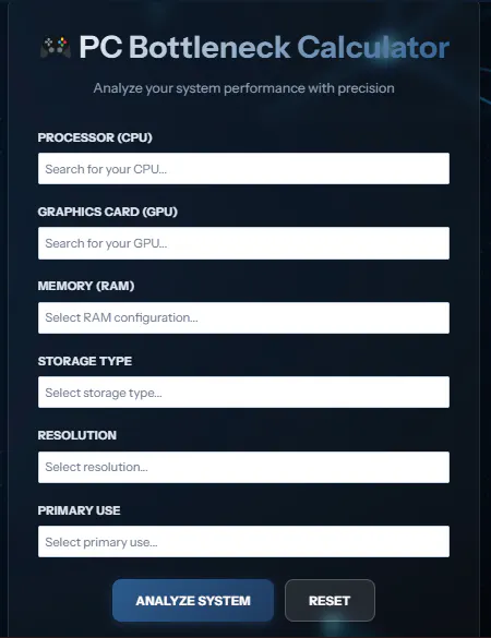 Bottleneck Calculator 제품 배너