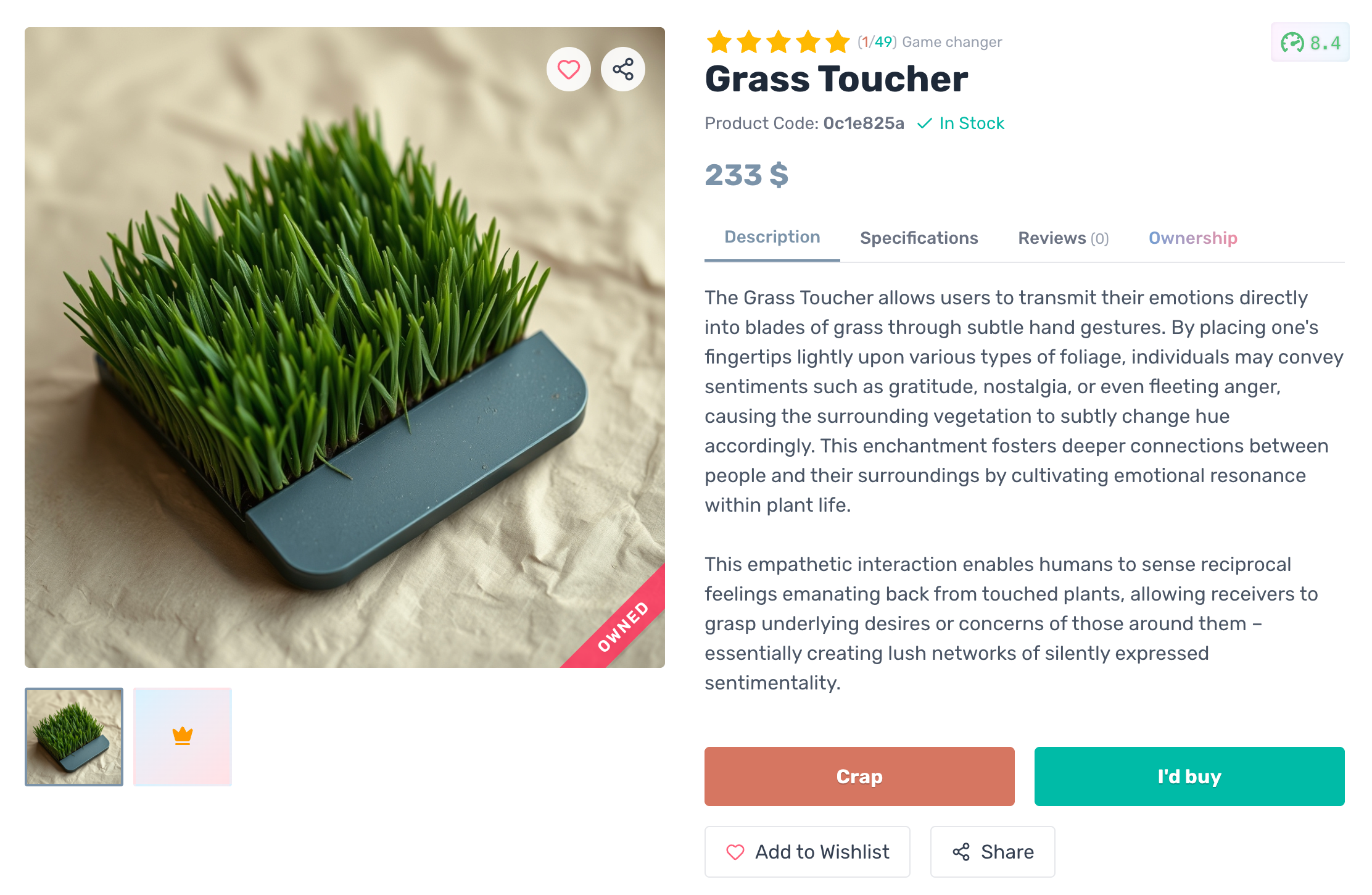 Anycrap - The Store of Infinite Products - Screenshot 4 showing product features and functionality