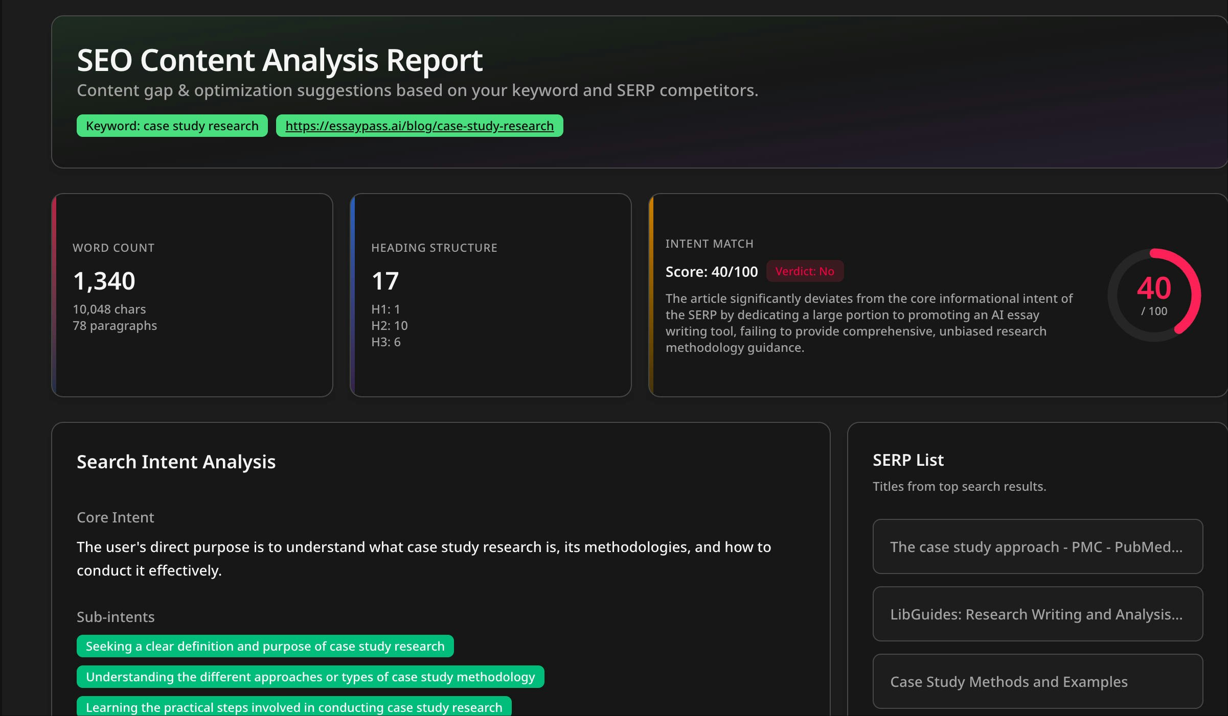 Free SEO Content Auditor gallery image