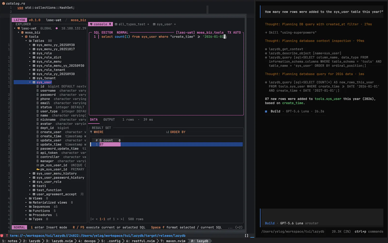 LazyDB screenshot 2
