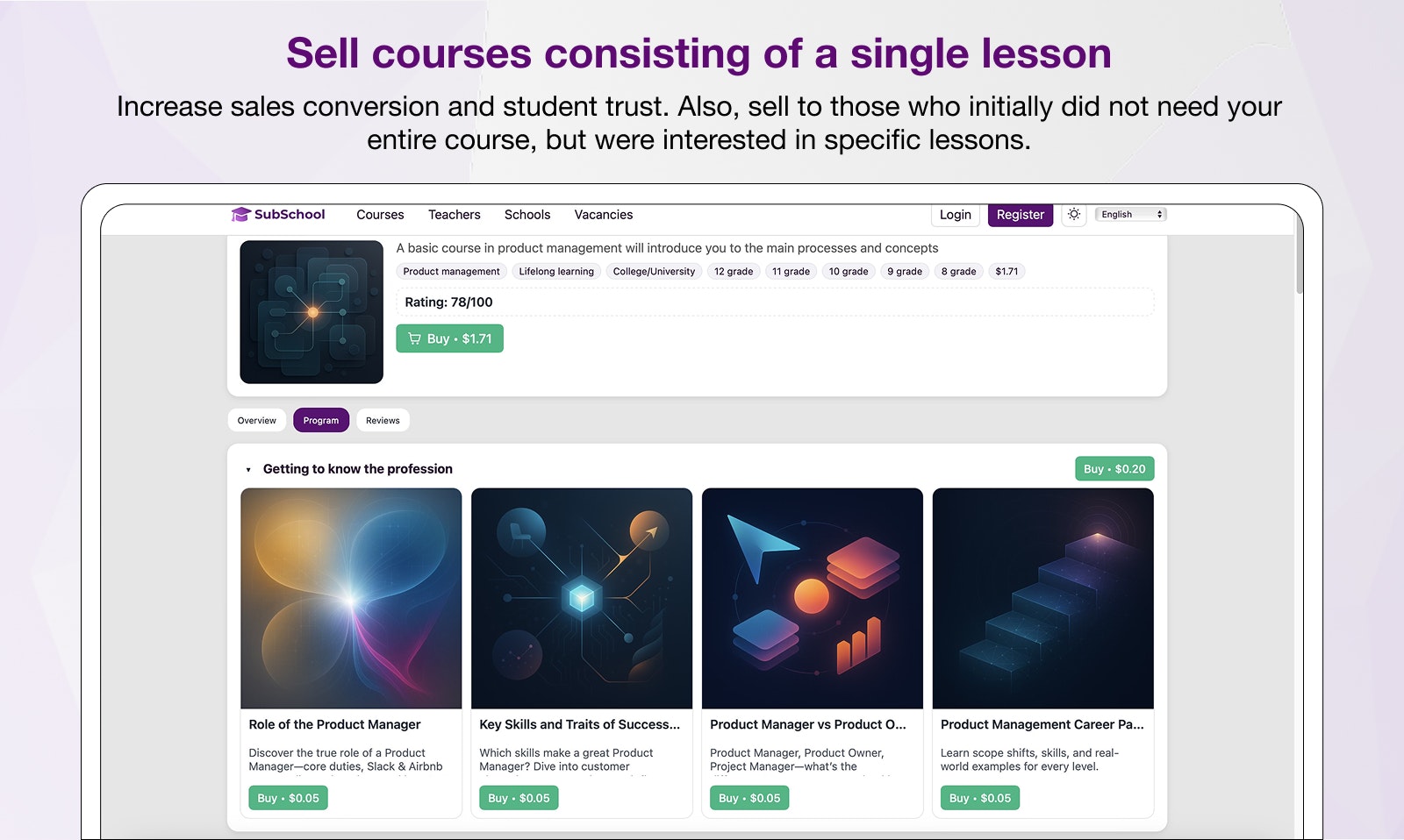 SubSchool - Screenshot 3 showing product features and functionality