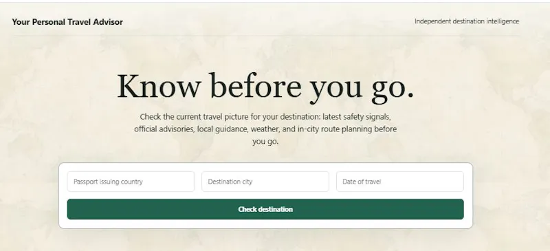 Travel Risk Checker screenshot 1