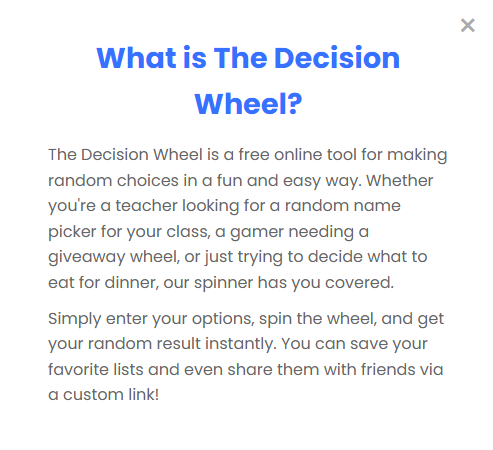 The Decision Wheel gallery image