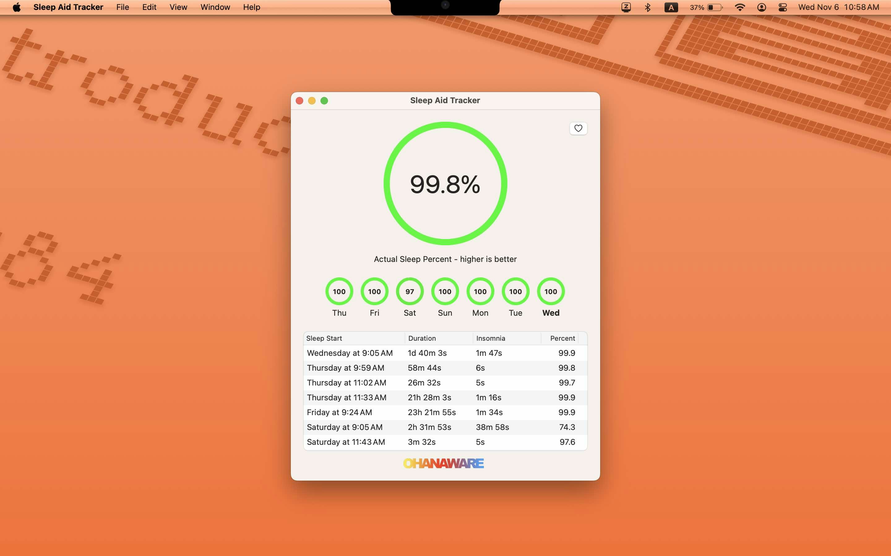 Sleep Aid Tracker - Ontdek hoe goed uw Mac daadwerkelijk slaapt media 3