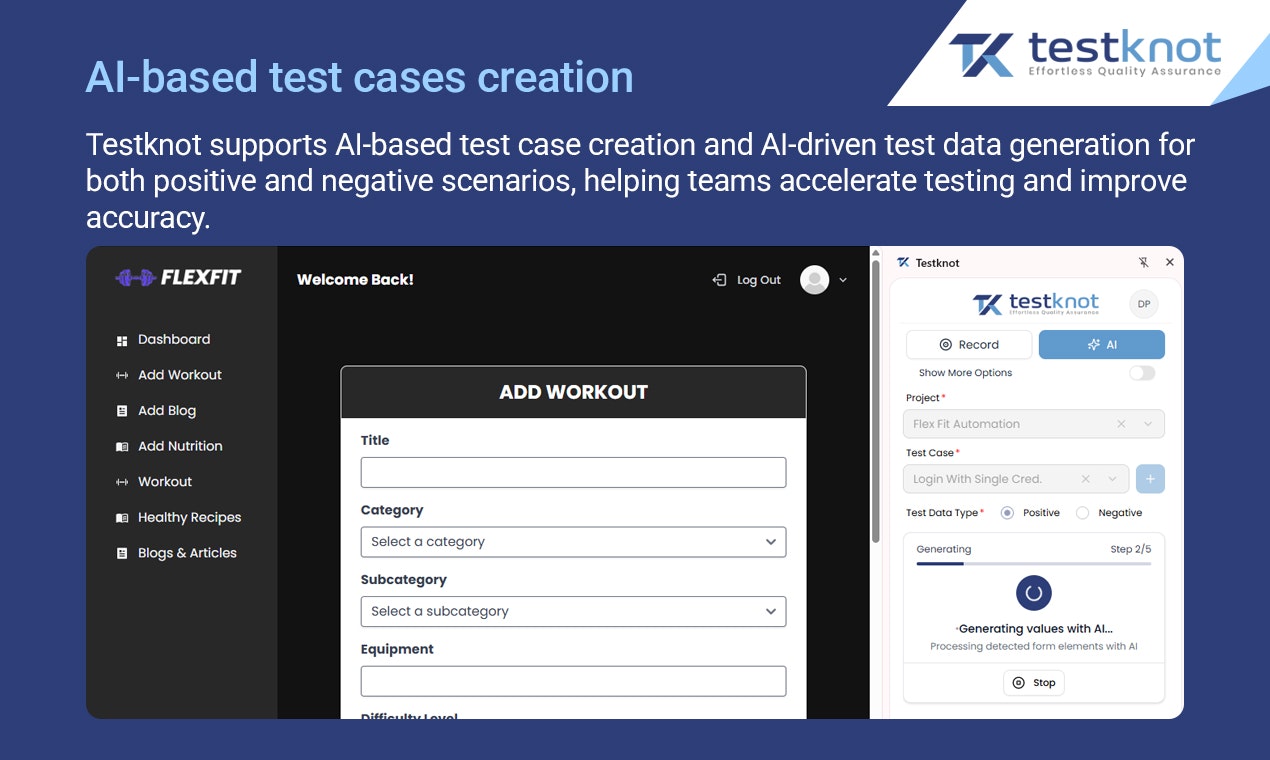 Testknot - Main product screenshot demonstrating key features and user interface