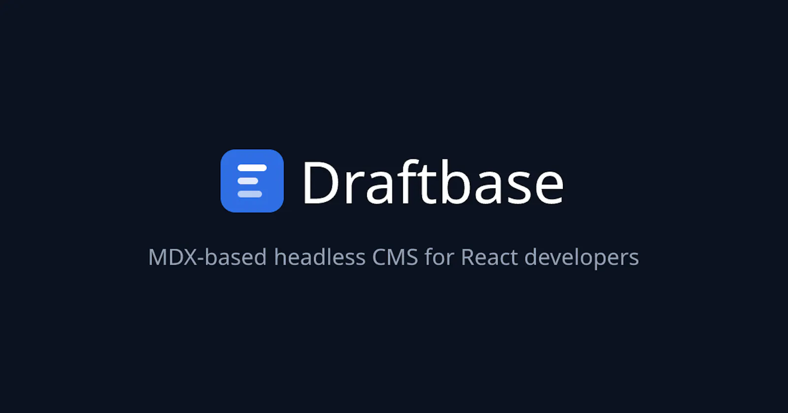Draftbase — React-Based Headless CMS screenshot 1