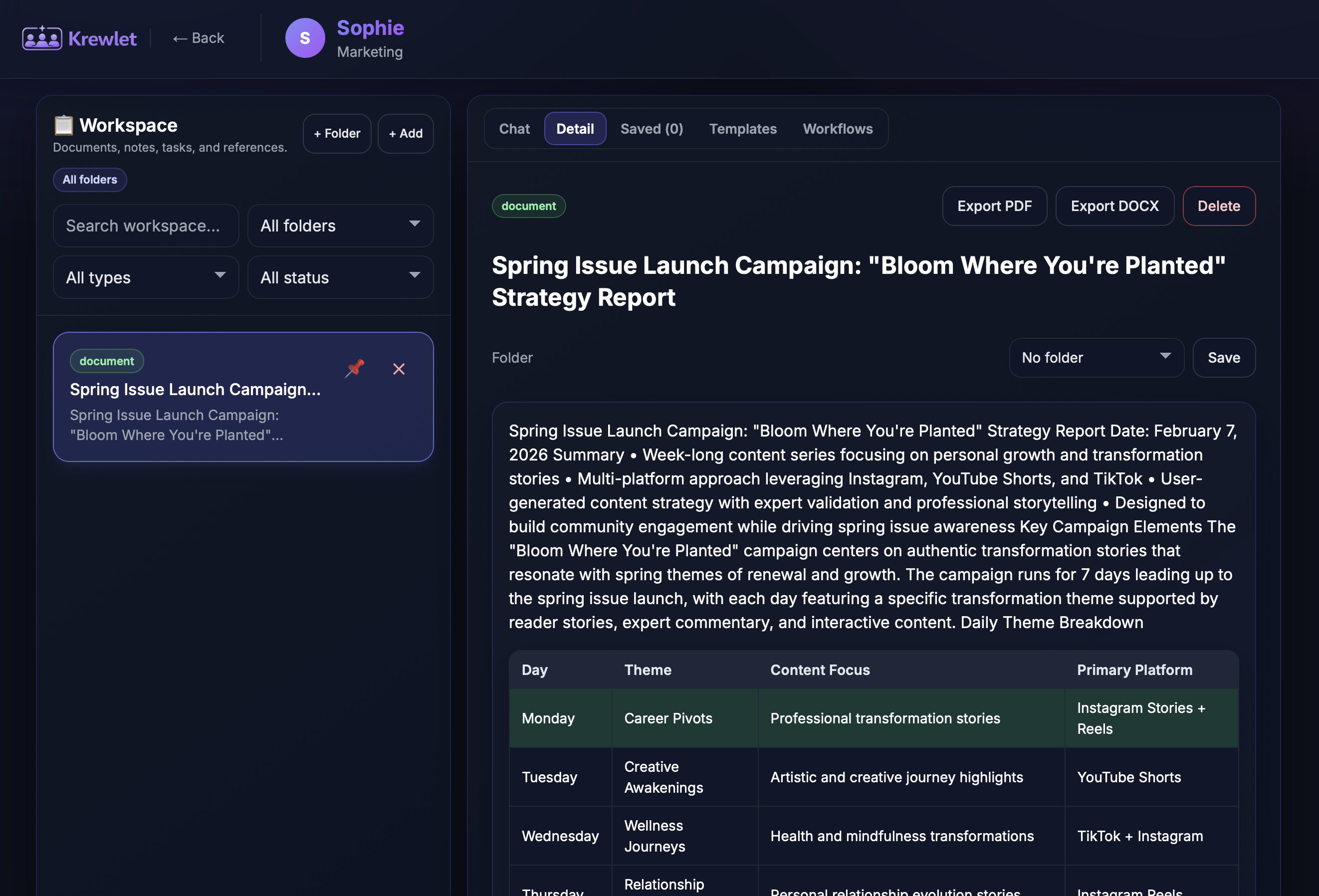 Krewlet - Screenshot 4 showing product features and functionality