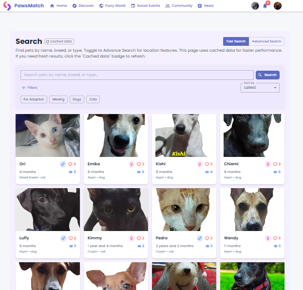 PawsMatch - Screenshot 4 showing product features and functionality
