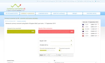 Official exchange rates for UK gallery image