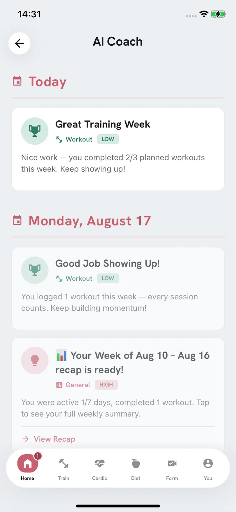 SensAI.PT - 24/7 Personal Trainer screenshot 8
