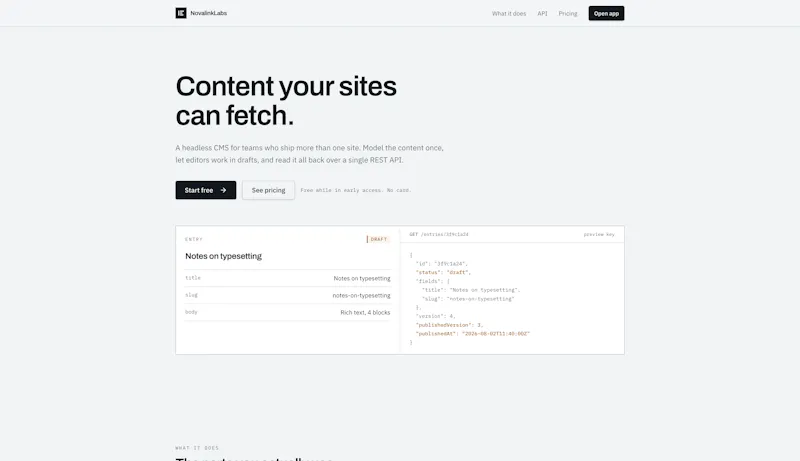 NovalinkLabs CMS screenshot 1