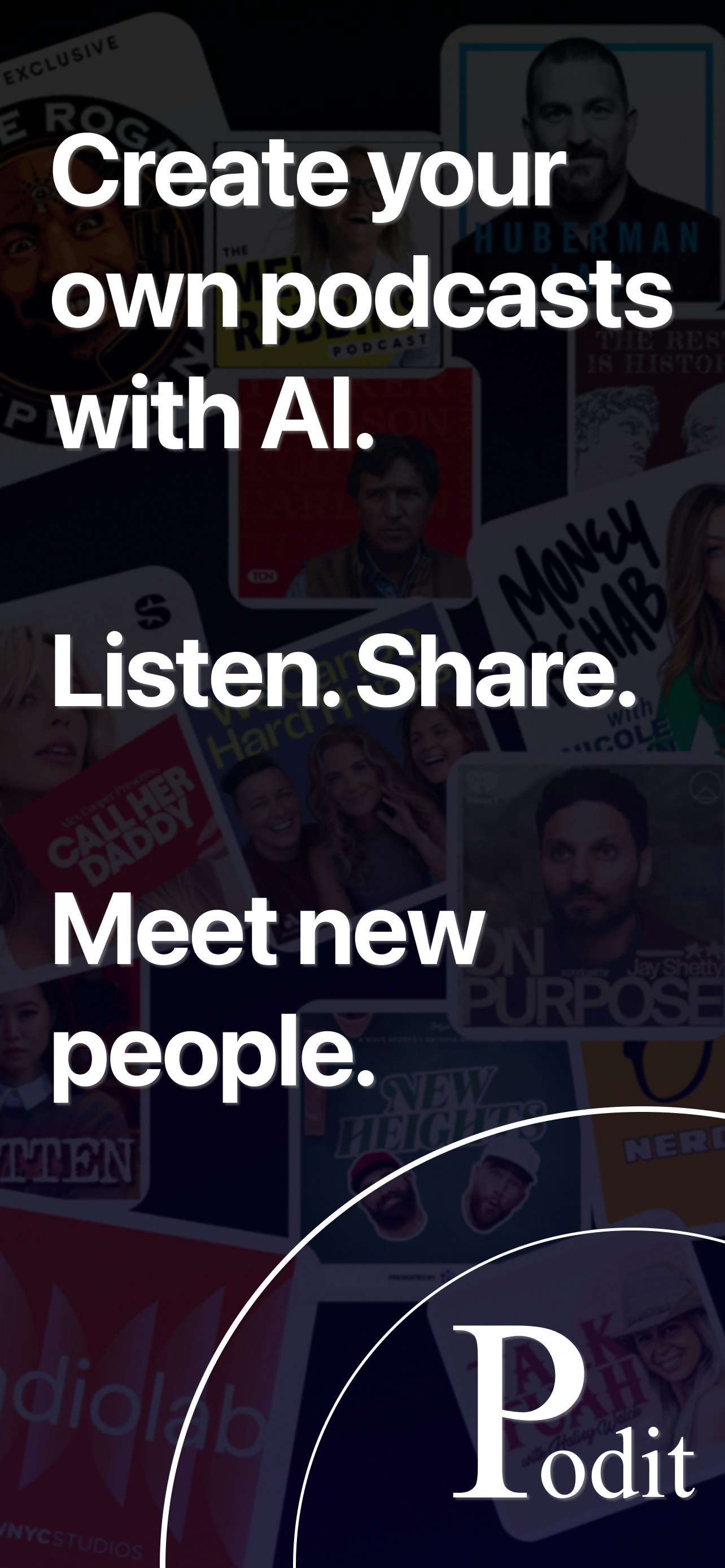 Podit Podcast - Main screenshot showing features and interface